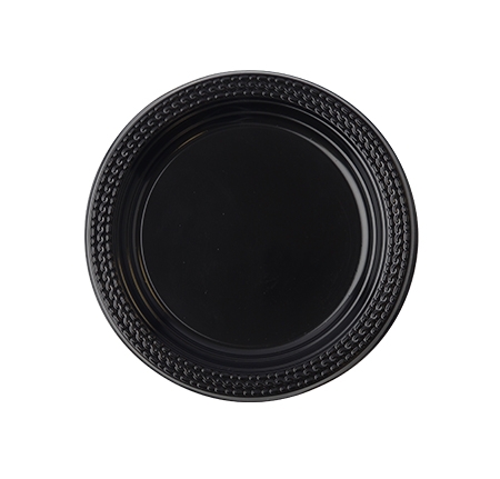 Fineline Settings ReForm Plastic Dinner Plate, 17RP10PP, Black 3