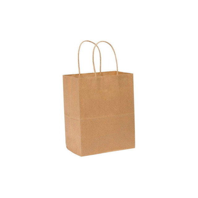 Bag Tek Kraft Paper Bag - 4 lb - 5 x 3 1/4 x 9 1/2 - 100 count box