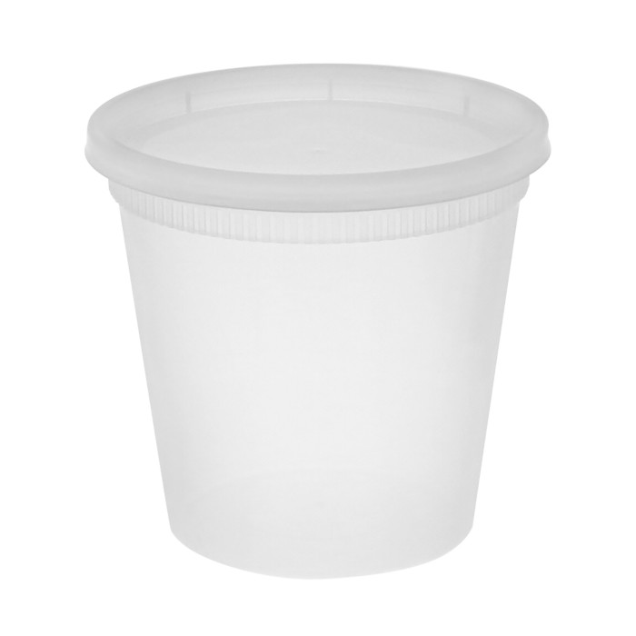 Avant Grub 12 oz Clear Deli Containers with Lids, 24 Pack