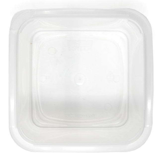 12 oz. Clear PP Plastic Square Tamper Resistant Container, L4X4
