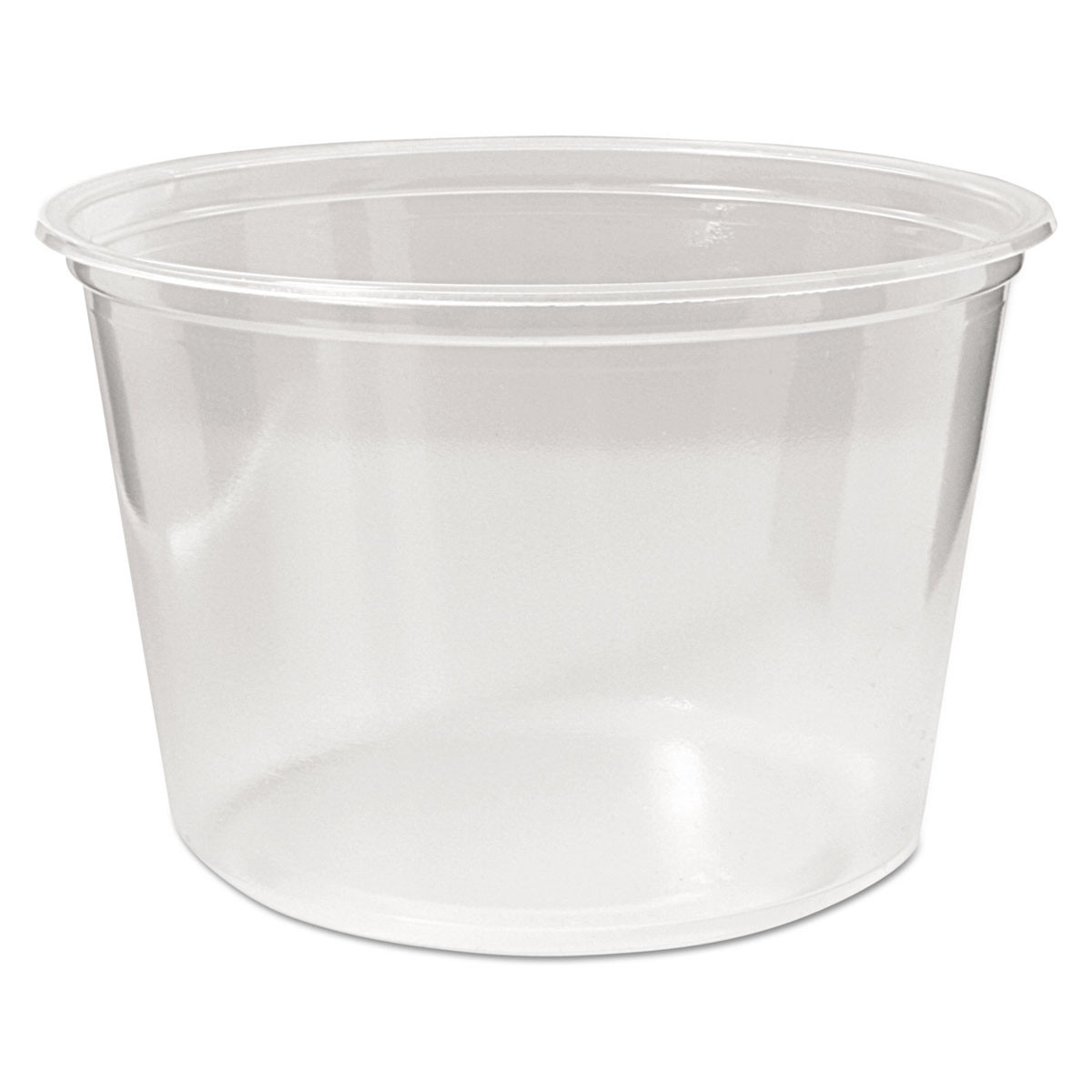 Vegware Round Deli Pots, 16 oz, 4.6 Diameter x 3 inchh, Clear, Plastic, 500/Carton