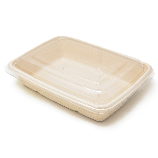 Pulp 24 oz. Two-Compartment Rectangle Container (16-8 oz.)