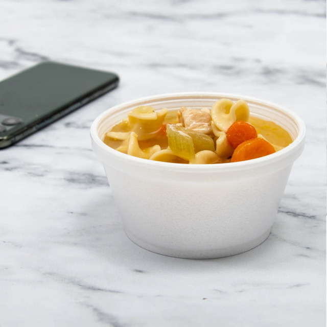 Disposable White Paper Hot Soup Round Deli Container - China Ice