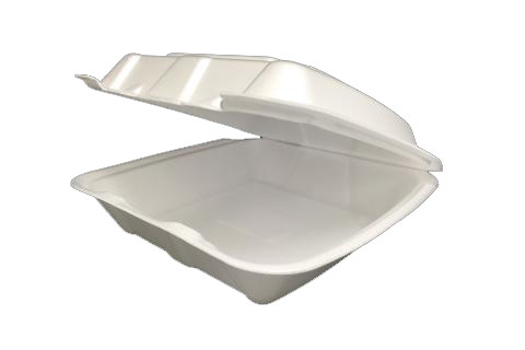 EcoPax U-Vent Hinged Foam Container, RE993S, Regal-Plain 1