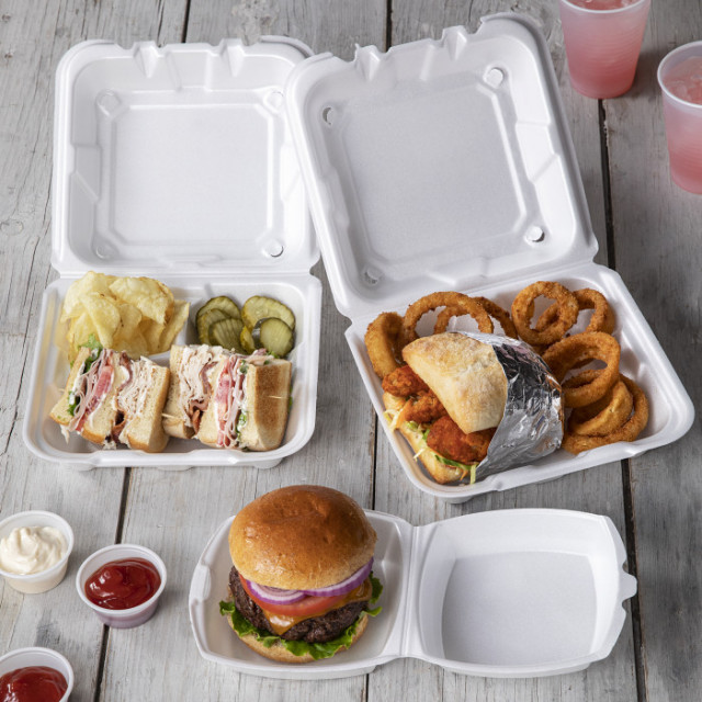 Us-2A 9inch to Go Foam Food Container Clamshell for Restaurant Package -  China Take out Food Box, Disposable Foam Lunch Box