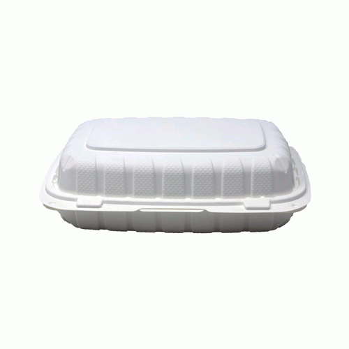 Pactiv Foam White Economy 1 Compartment Hinged Lid Takeout Sandwich Container, 30 Ounce Capacity -- 500 per Case
