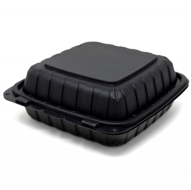 Genpak Supermarket Trays Black Foam 8 1/4 x 1/2 x 5 3/4 500/Carton 2SBK
