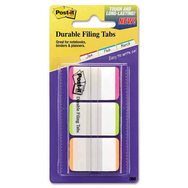 Post-it Tabs 1 Tabs, 1/5-Cut Tabs, Assorted Colors, 1 Wide, 100/Pack
