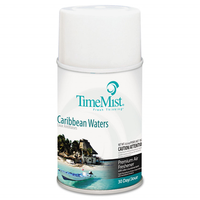 Premium Metered Air Freshener Refill, Caribbean Waters, 6.6 oz Aerosol Spray