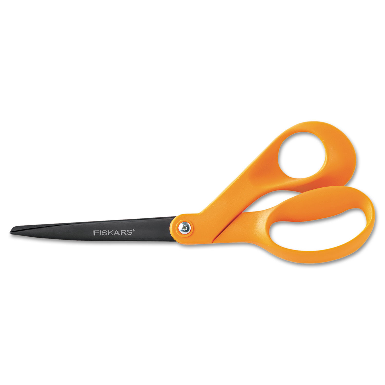 Fiskars® Our Finest Scissors, 8 Long, 3.1 Cut Length, Orange Offset  Handle