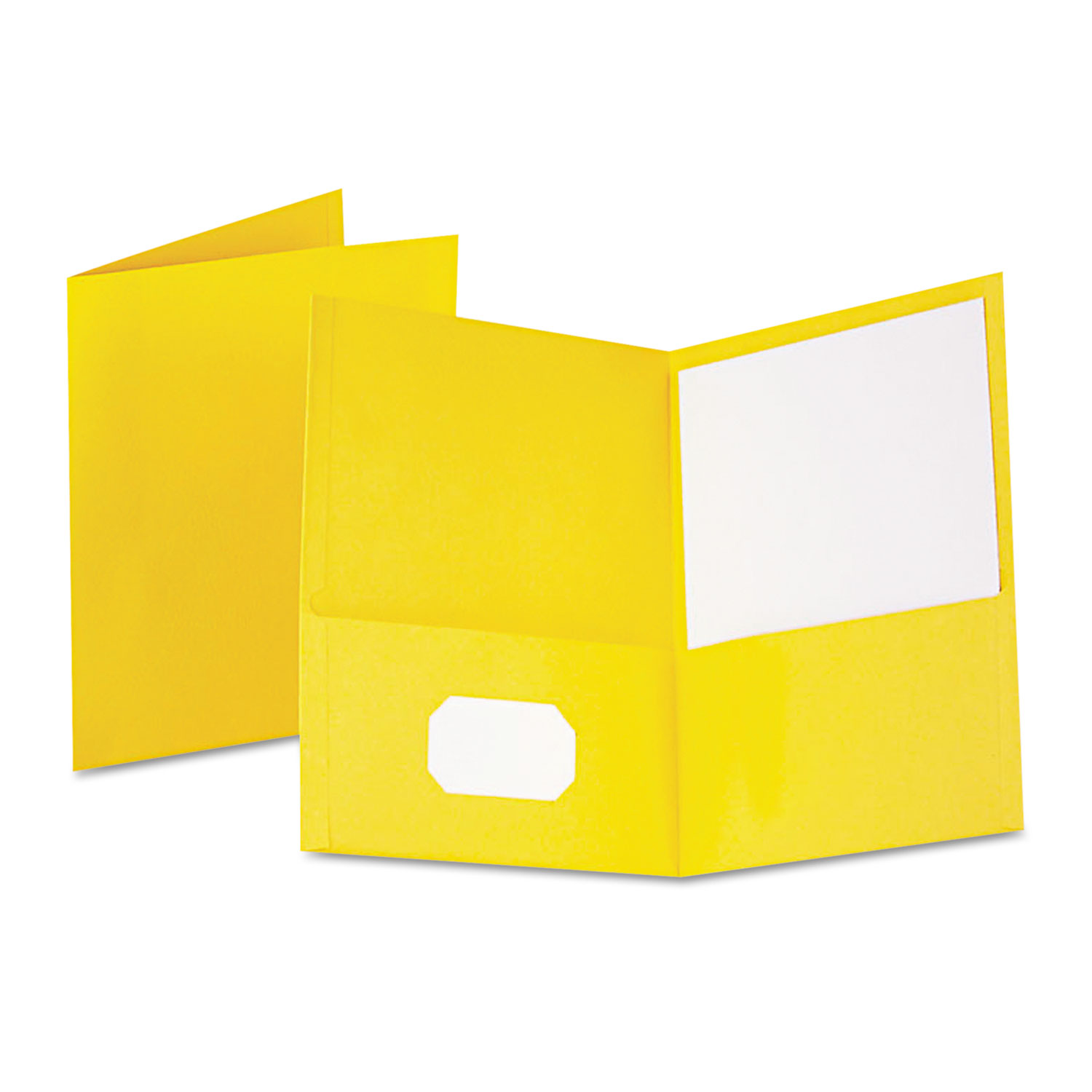 Oxford™ Twin-Pocket Folder, Embossed Leather Grain Paper, 0.5