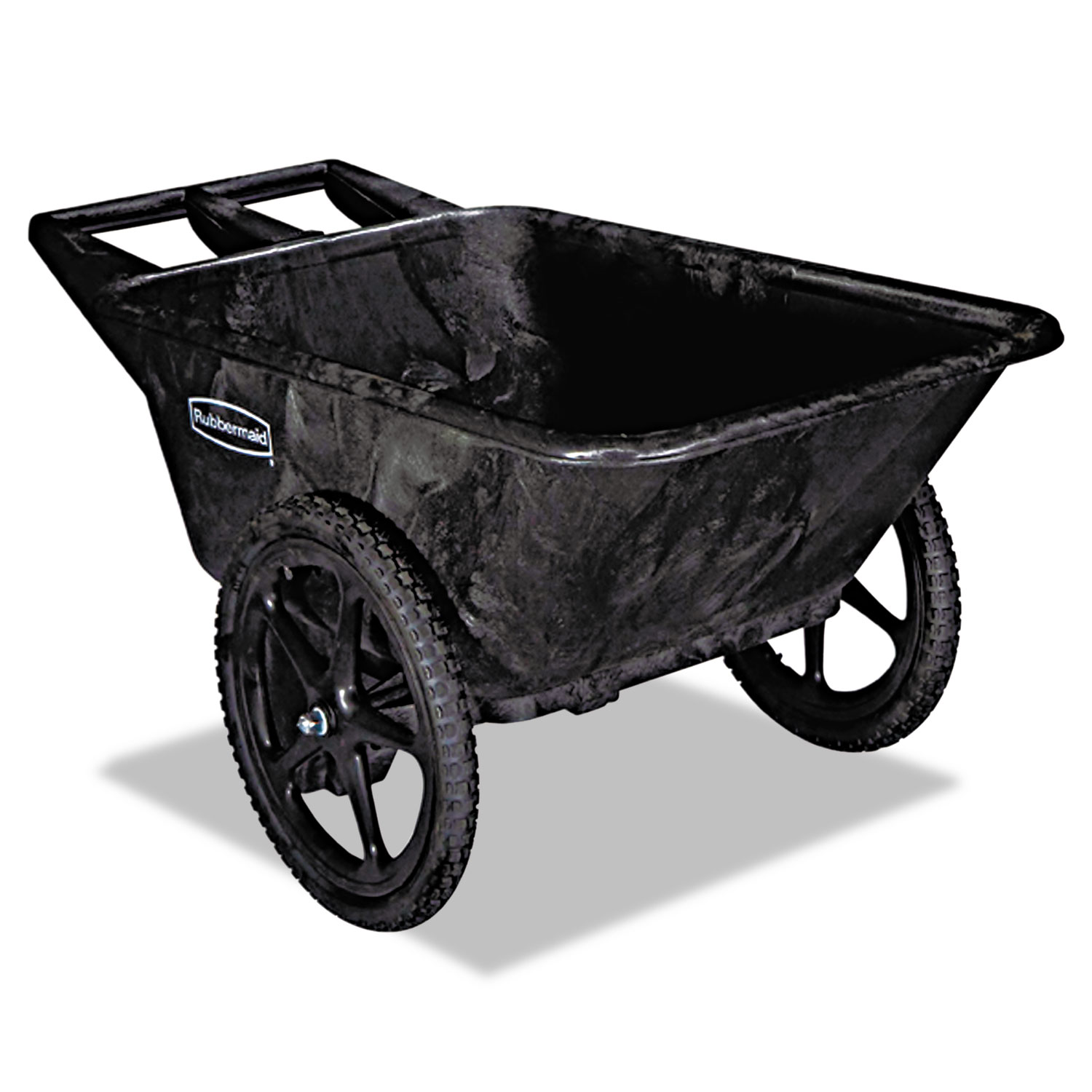 Rubbermaid 500 lb. Capacity Heavy-Duty Utility Cart, Two-Shelf, 25.9 in. x  45.2 in. x 32.2 in., Black at Tractor Supply Co.