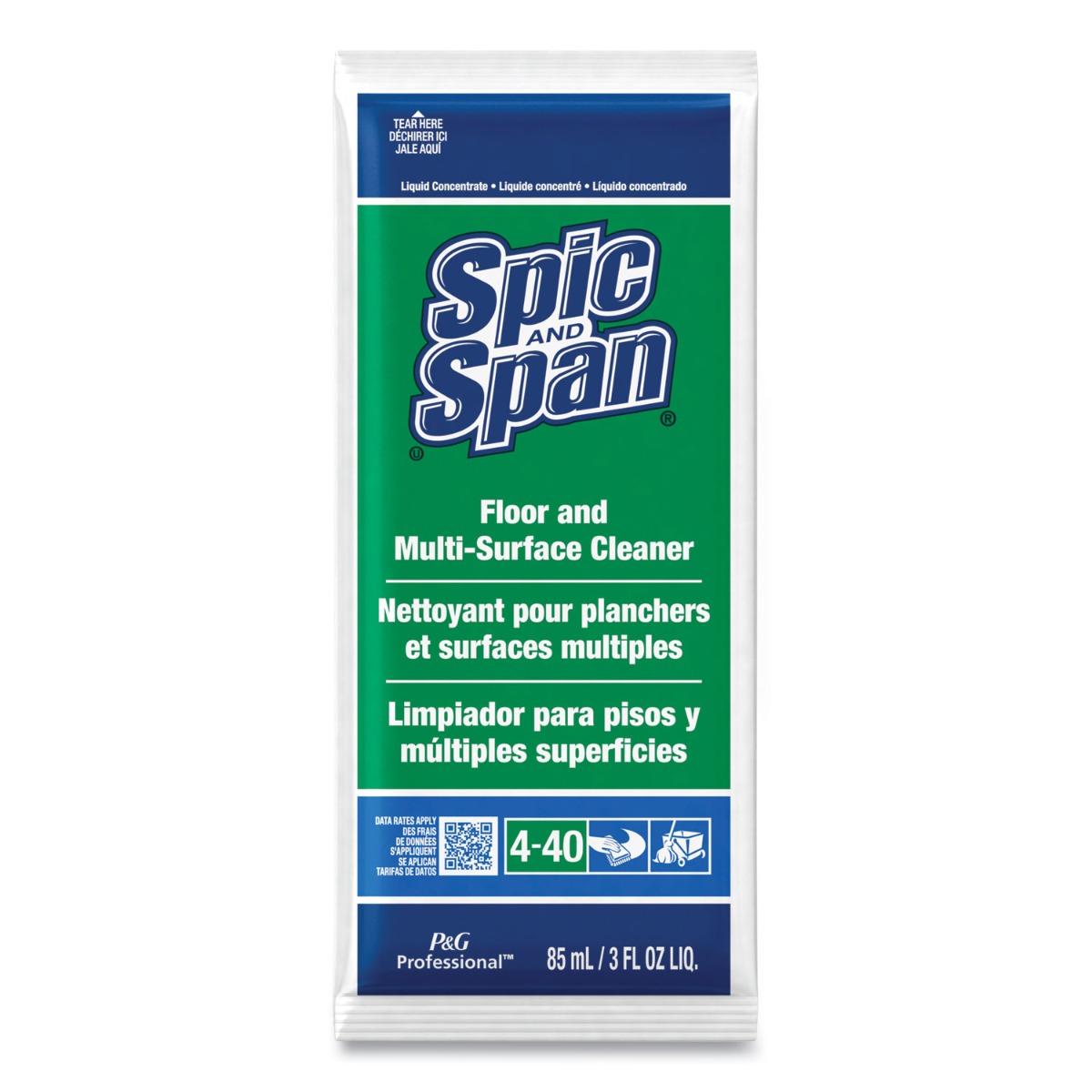 P&G Spic and Span Multi-Purpose Floor Cleaner, 3 oz. | 45/Case