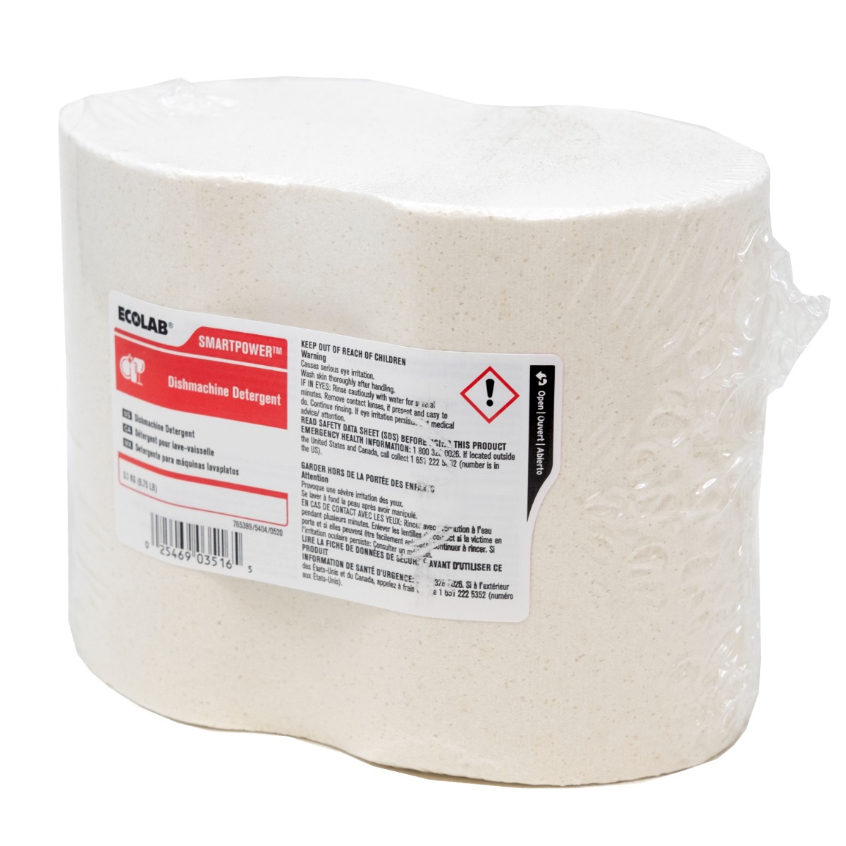 EcoLab SMARTPOWER Dishmachine Detergent, 6101201, 6.5 LB. | 4/Case