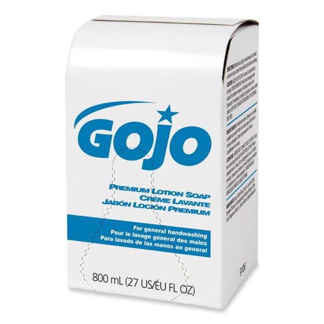 GOJO Premium Lotion Soap, 9106-12, Waterfall Fragrance, 800 mL