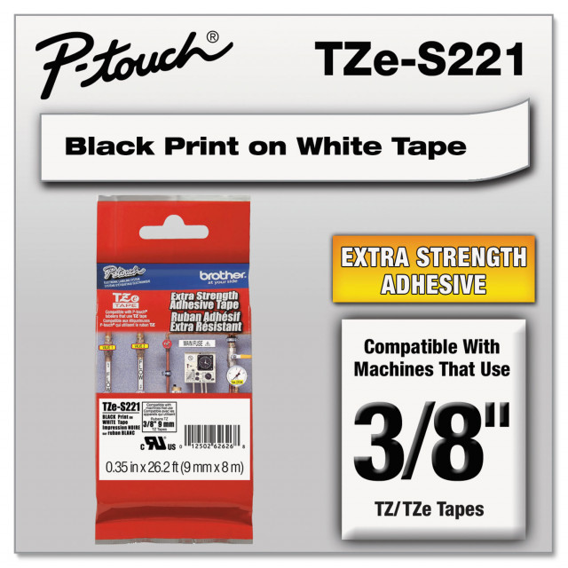 TZe Extra-Strength Adhesive Laminated Labeling Tape, 0.35