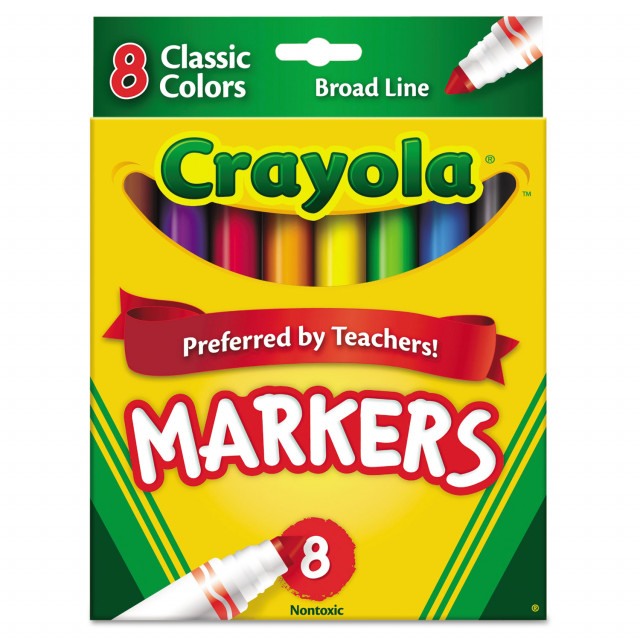 Crayola® Ultra-Clean Washable Markers, Set Of 40, Conical Point, Assorted  Colors
