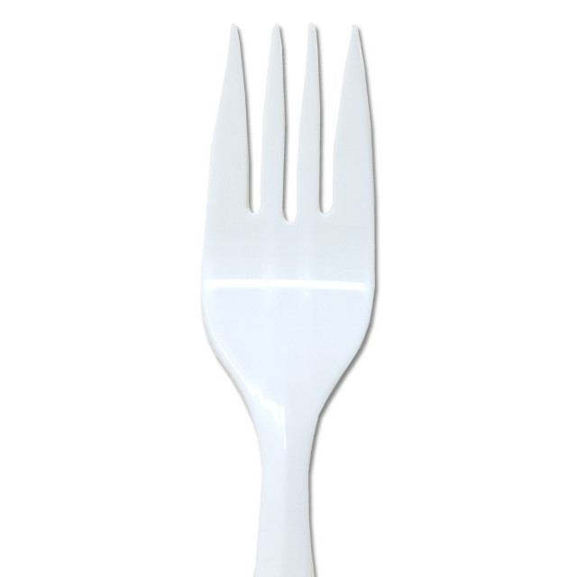 Heavy Weight Clear Plastic Disposable Serving Fork Utensils for Salad Servers, Size: One Size