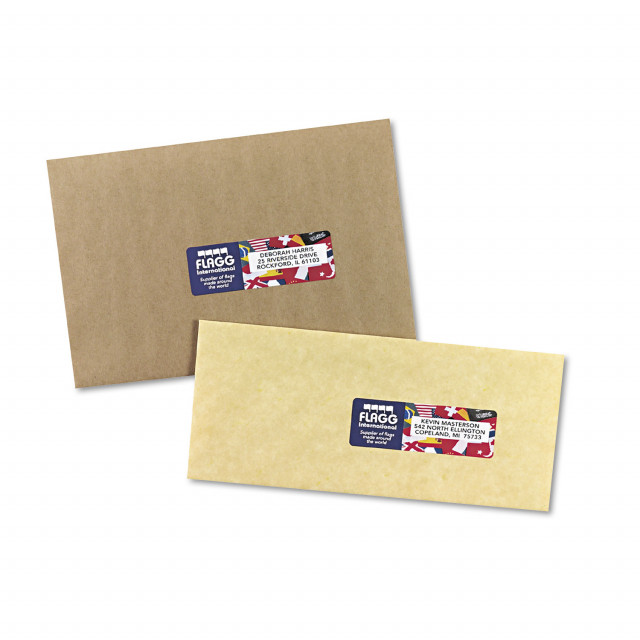 Avery® Vibrant Laser Color-Print Labels w/ Sure Feed, 1 1/4 x ...