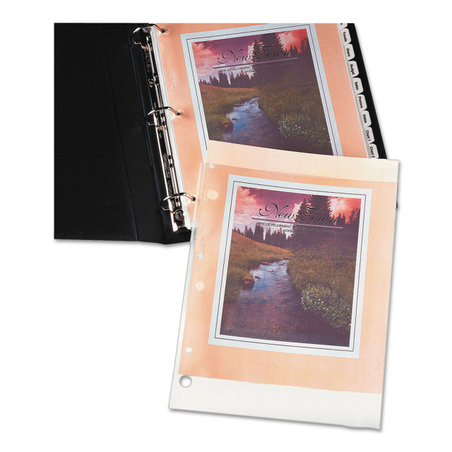 Photo Album Refill Sheets, 5 x 7 inch, Heavyweight, Diamond Clear 3 Ring Photo Binder Page Refills, by Better Office Products, 200 Total Photos, Each
