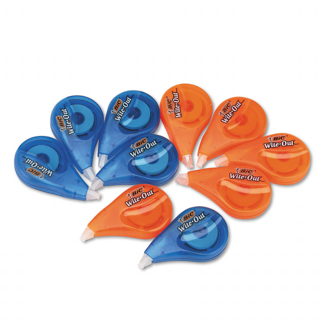 BIC® Wite-Out EZ Correct Correction Tape Value Pack, Non-Refillable, 1/6 x  472, 10/Box