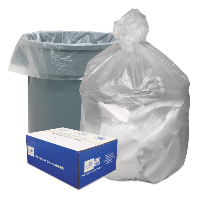 General Supply 33-Gallons Clear Plastic Can Twist Tie Trash Bag