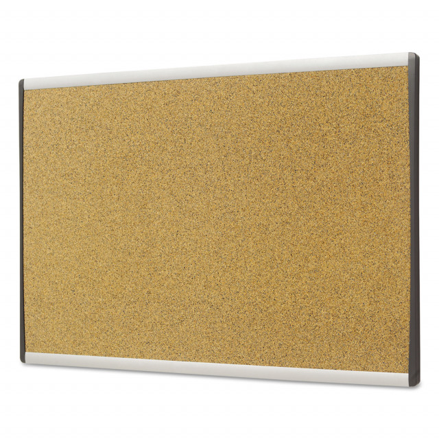 Quartet Cork Bulletin Bar, 36 x 1, Natural, Aluminum Frame