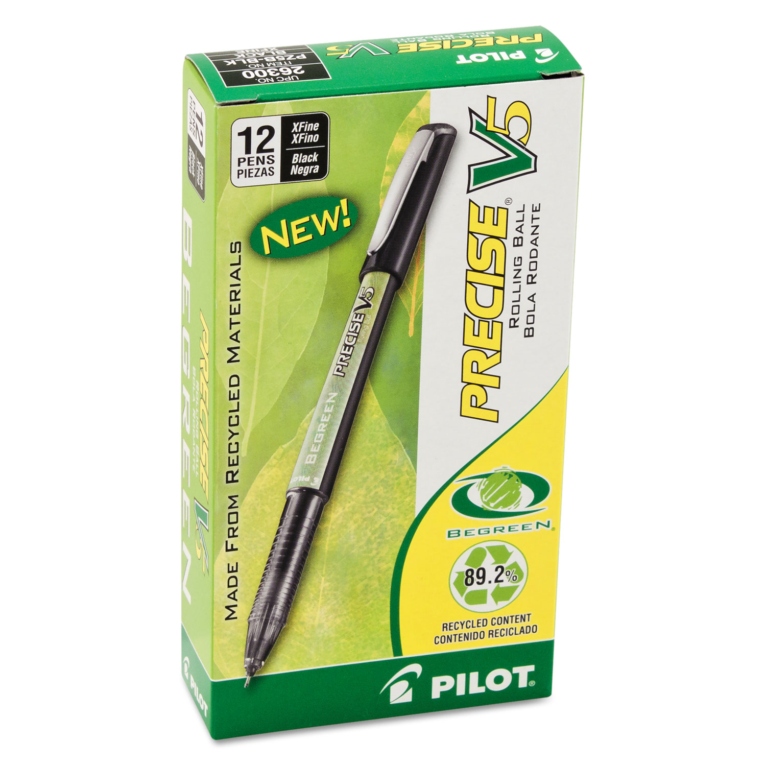 Pilot® Precise V5 BeGreen Roller Ball Pen, Stick, Extra-Fine 0.5