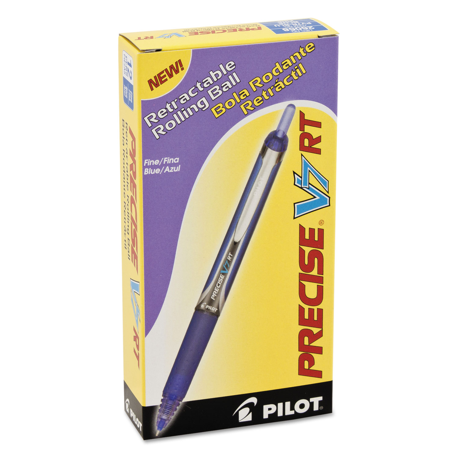 Pilot® Precise V7RT Roller Ball Pen, Retractable, Fine 0.7 mm, Blue Ink,  Blue Barrel