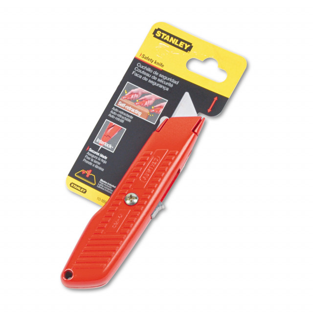 Stanley® Interlock Safety Utility Knife w/Self-Retracting Round