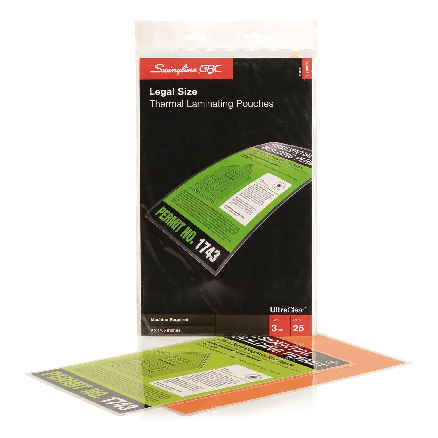 Laminating Pouches, 3 mil, 9 x 14.5, Gloss Clear, 25/Pack - ASE Direct