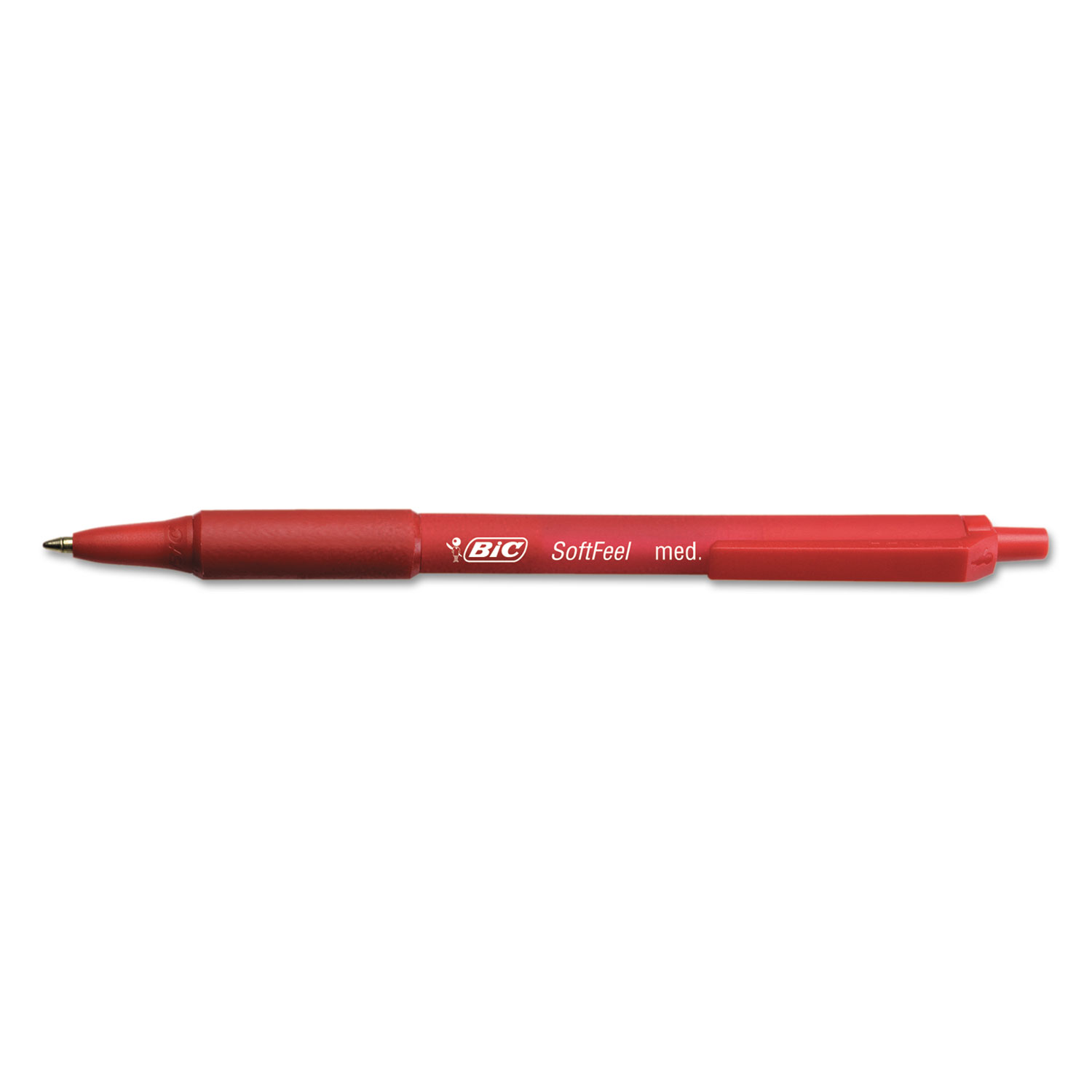 Bic SCSM11RD Soft Feel Ballpoint Retractable Pen, Red Ink, Medium, Dozen