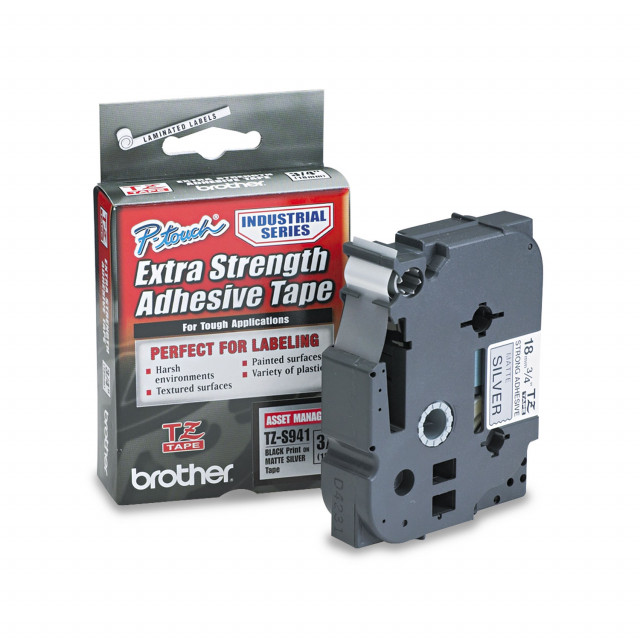TZ Extra-Strength Adhesive Laminated Labeling Tape, 1.4