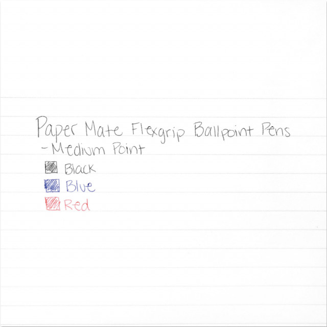 Paper Mate FlexGrip Ultra Retractable Ballpoint Pen, 1.0mm Point, Gray  Comfort Barrel - 12 / Box - Black Ink 