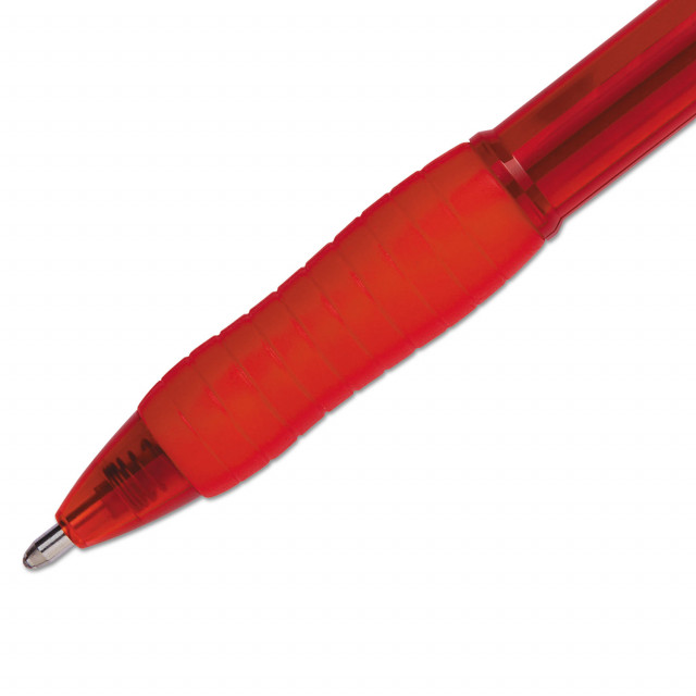Paper Mate® Profile Ballpoint Pen, Retractable, Bold 1.4 mm, Red Ink, Red  Barrel, Dozen