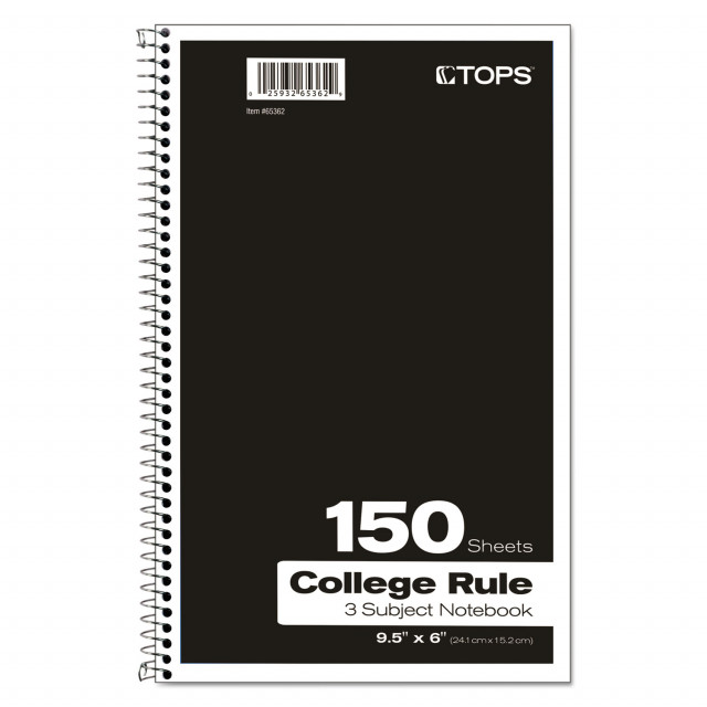 Oxford 1-Subject Notebooks, 6 x 9.5, College Ruled, 80 Sheets