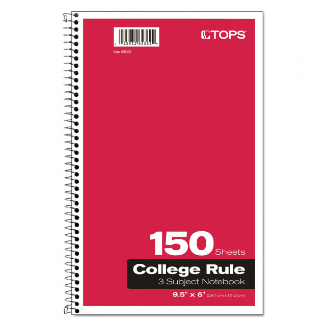 Oxford 1-Subject Notebooks, 6 x 9.5, College Ruled, 80 Sheets