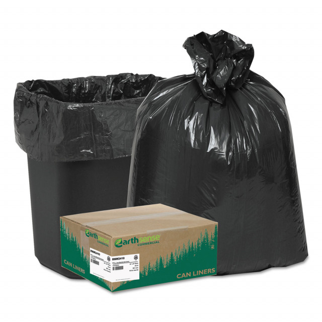 13 Gallon Extra Heavy Duty Tall Kitchen Trash Can Liners | 1.5 Mil, 24 wx  30 H, Home and Commercial Use (100 Count, Black)