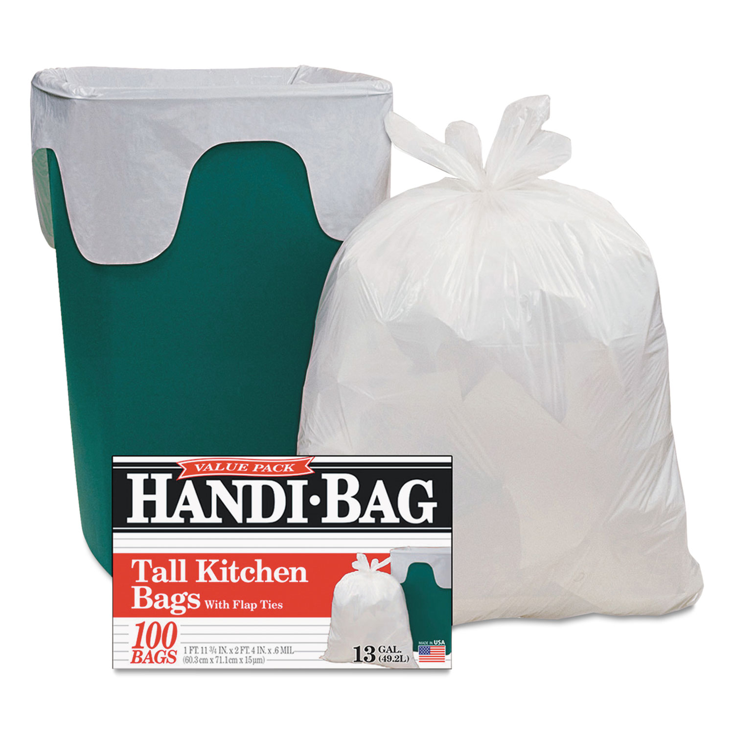 Handi-Bag Extra Large Twist Tie Trash Bags 55 Gallon, 20 ct - City