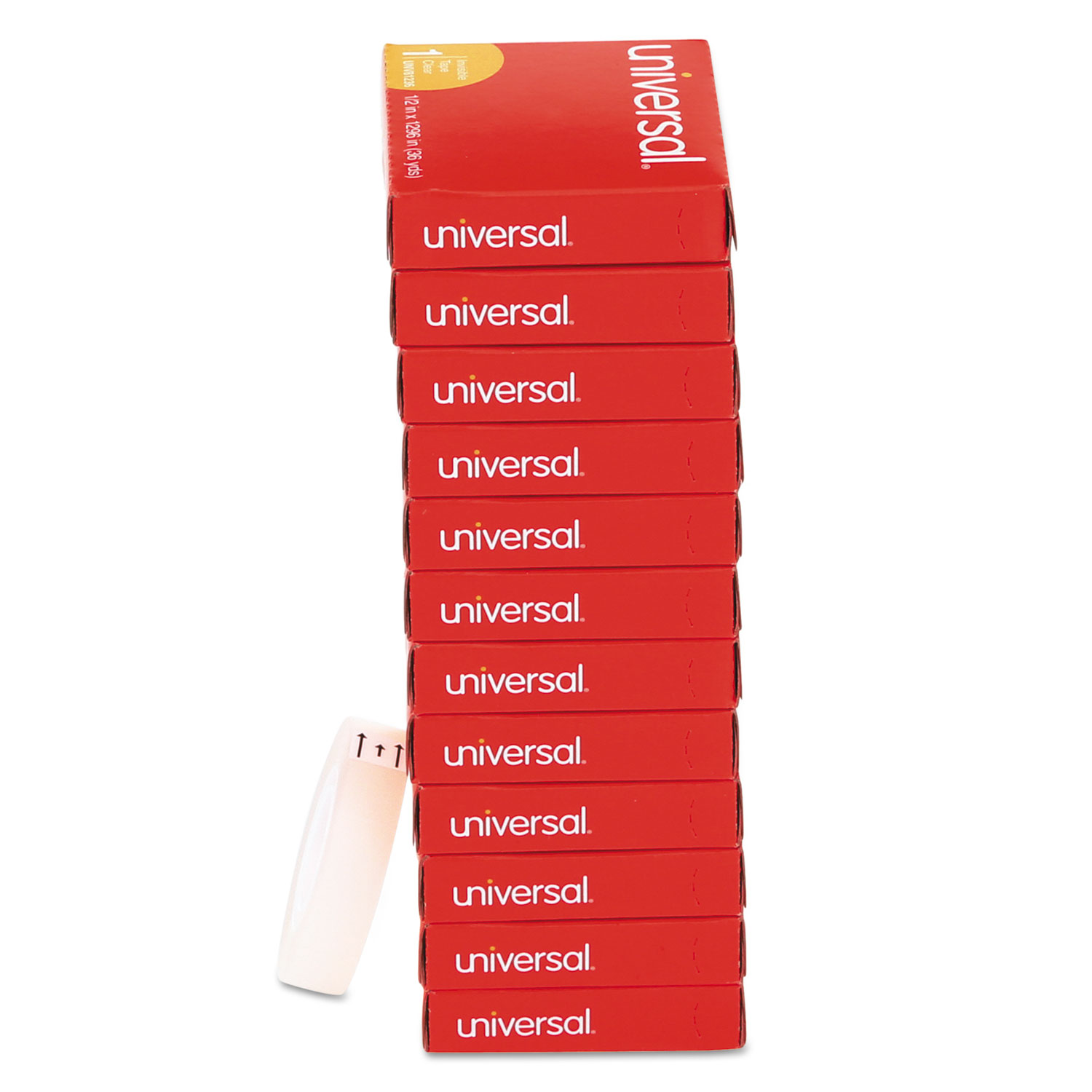  Universal UNV83412 0.75 in. x 83.33 ft. 1 in. Core Invisible  Tape - Clear (12/Pack) : Office Adhesives And Accessories : Office Products