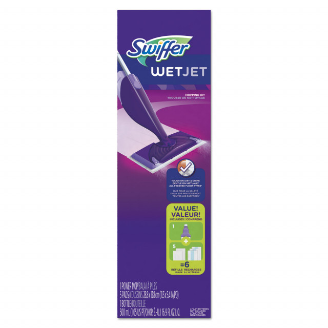Swiffer® WetJet Mop, 11 x 5 White Cloth Head, 46