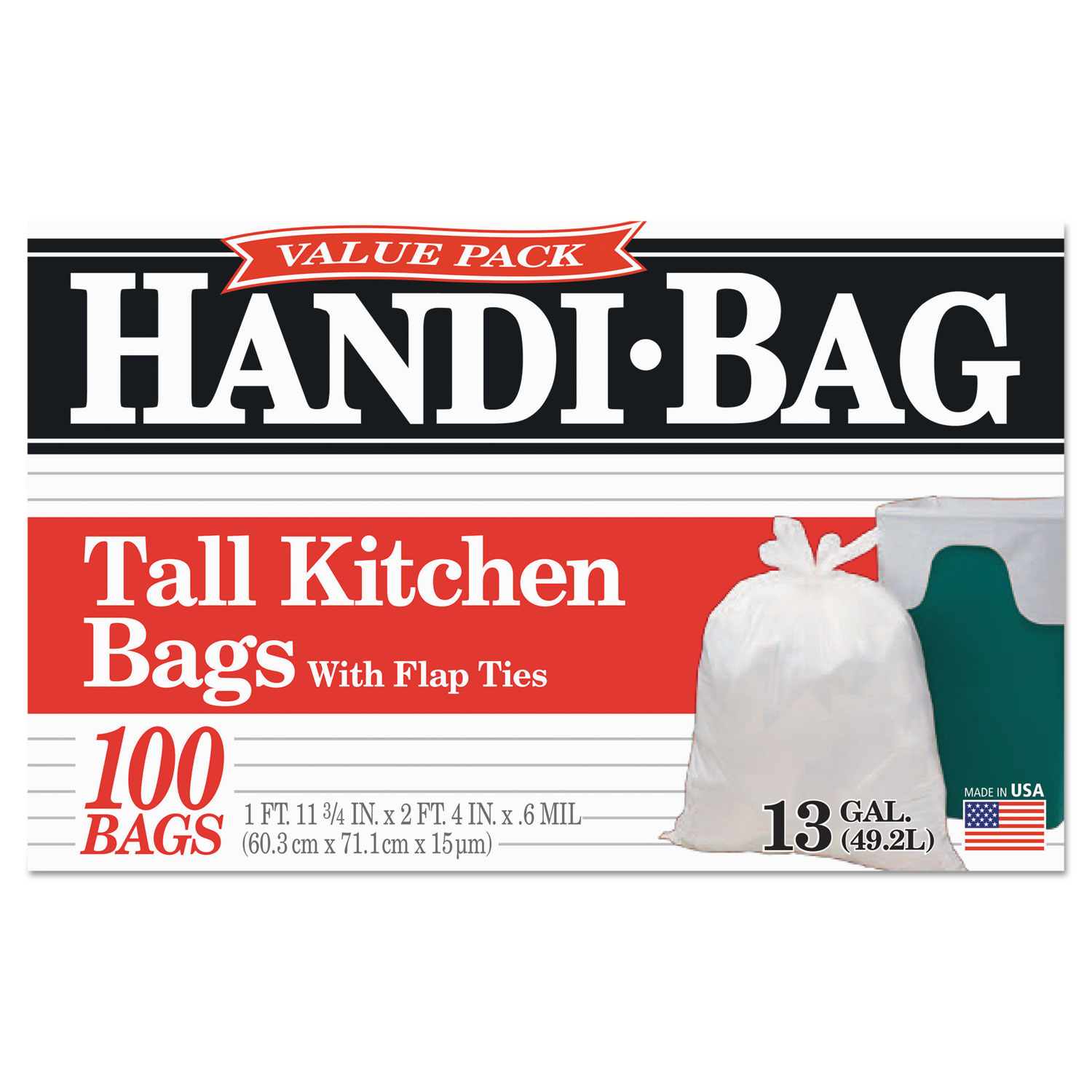 Handy Bag 50L Drip Resistant Garbage Bag, 7x10 Pack Total 70 Bags