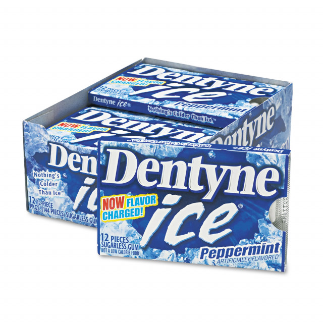 Sugarless Gum, Peppermint Flavor,16 Pieces/Pack, 9 Packs/Box Sugarless Gum, Peppermint Flavor,16 Pieces/Pack, 9 Packs/Box