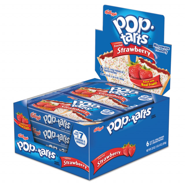 Kellogg's® Pop Tarts, Frosted Strawberry, 3.67 oz, 2/Pack, 6 Kellogg's® Pop Tarts, Frosted Strawberry, 3.67 oz, 2/Pack, 6
