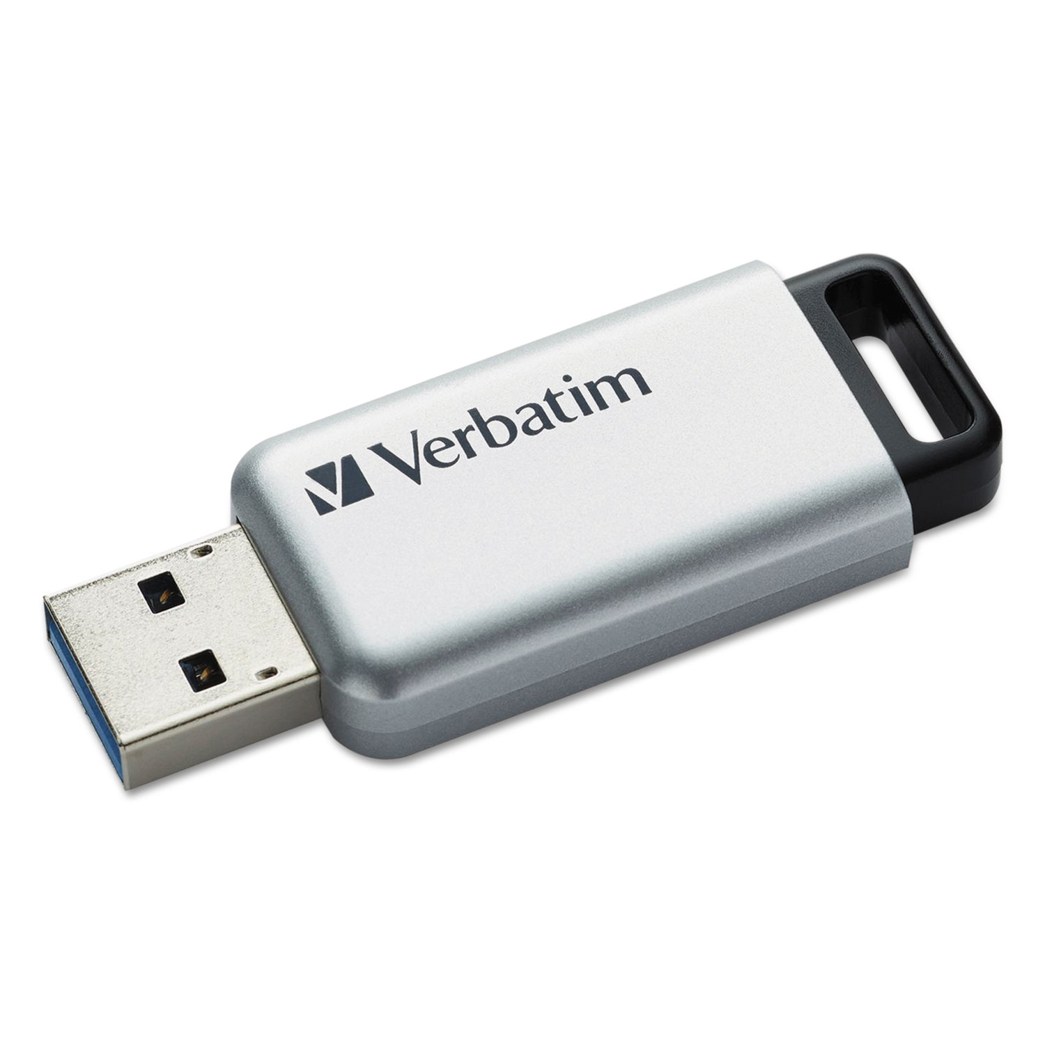 Verbatim® Store 'n' Go Secure Pro USB Flash Drive with AES 256 Encryption,  16 GB, Silver Quipply