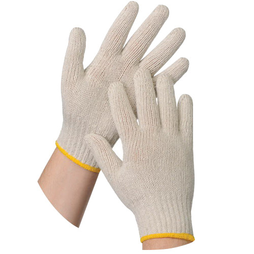 Ambitex PRO Large Cotton Polyester String Knit Gloves Natural White 7 ga 12 per Case Quipply