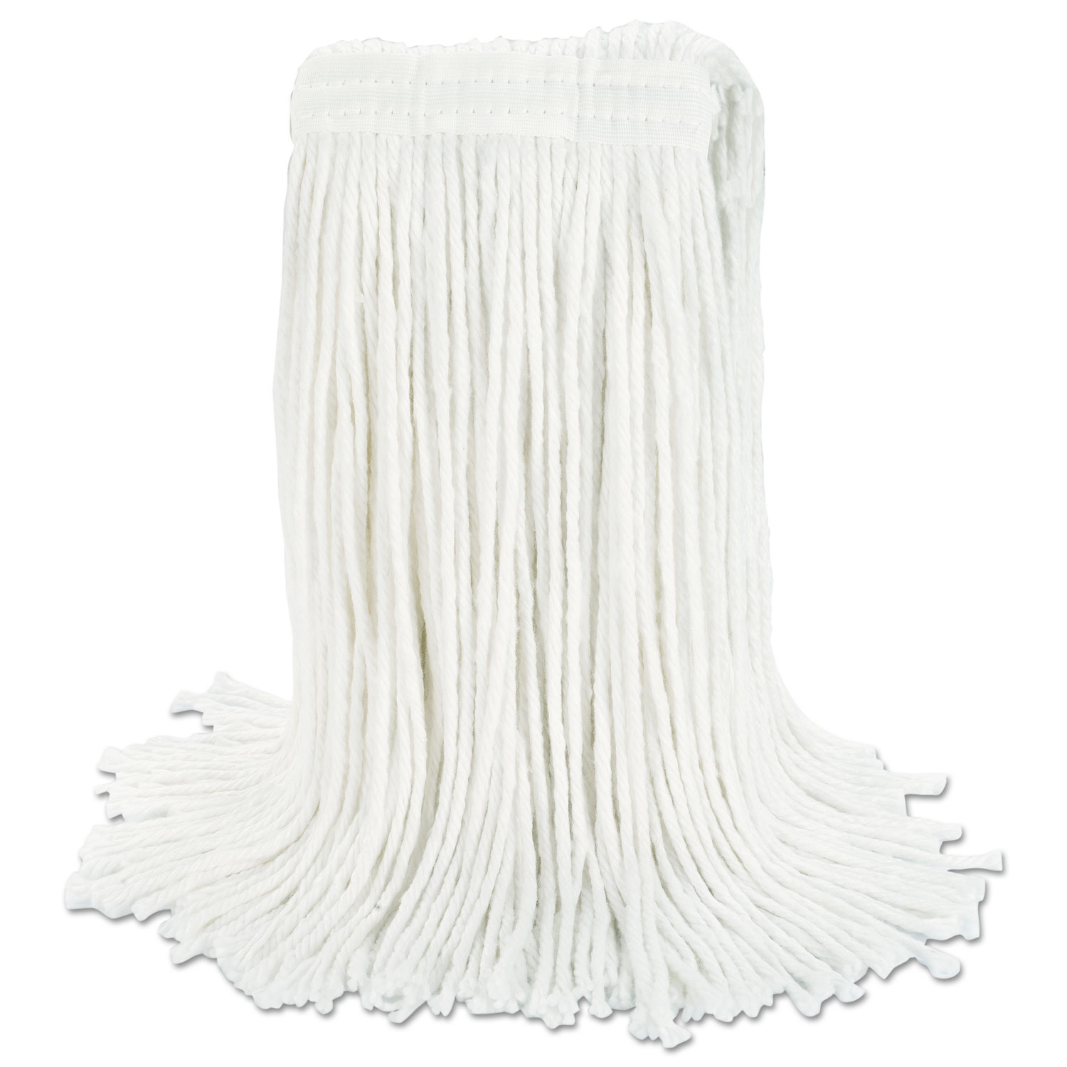 Boardwalk® Cut-End Wet Mop Head, Rayon, No. 24, White, 12/Carton