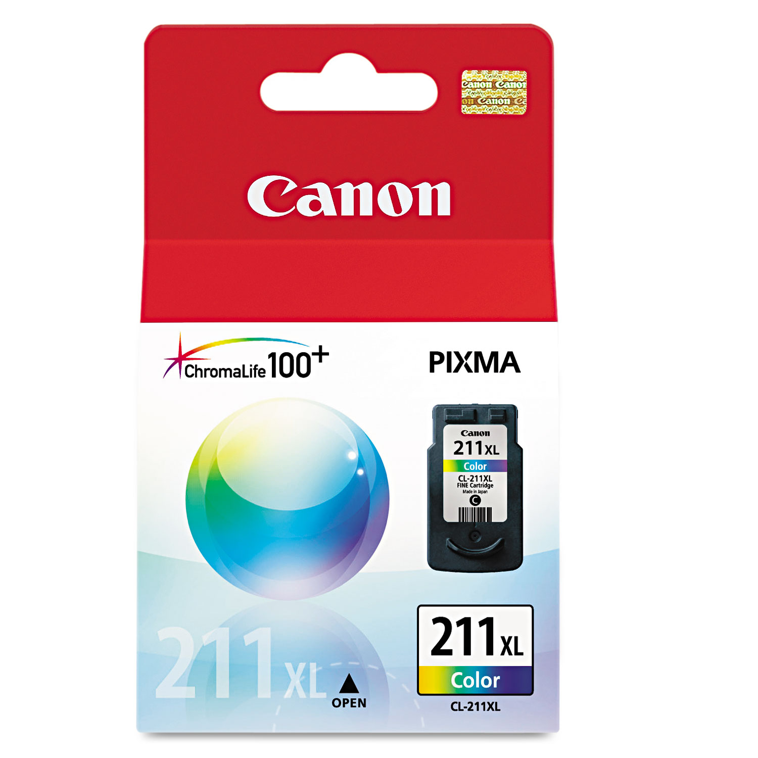 Canon® 2975B001 (CL-211XL) High-Yield Ink, 349 Page-Yield, Tri 