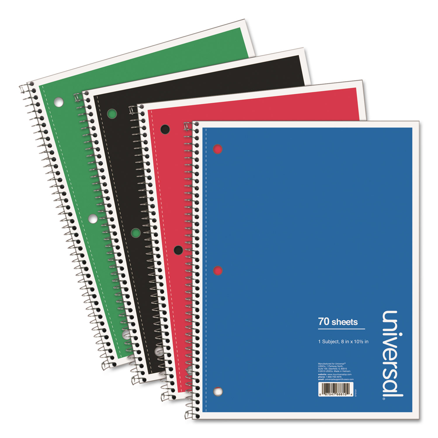 Just Basics Poly Spiral Notebook 8 x 10 12 1 Subject Wide Ruled 70 Sheets  White - Office Depot