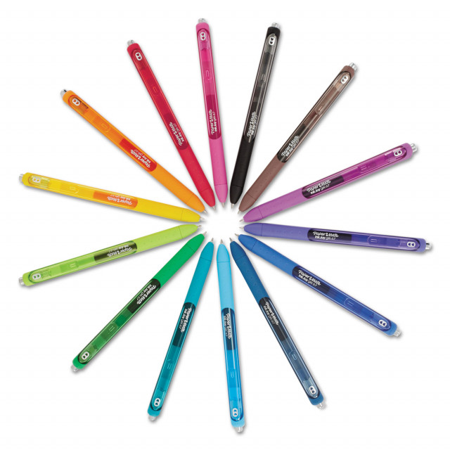 Paper Mate InkJoy Retractable Gel Pens, Fine Point, 0.5 mm, Assorted  Colors, Pack Of 14 Pens